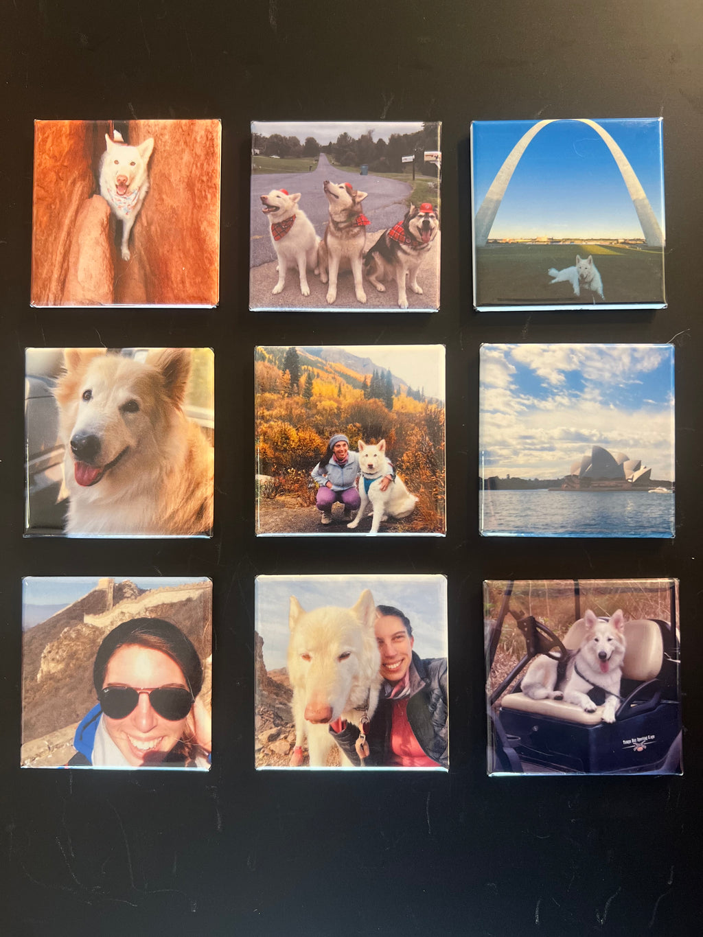 2 x 2 Custom Photo Magnet Moments - Set of 9